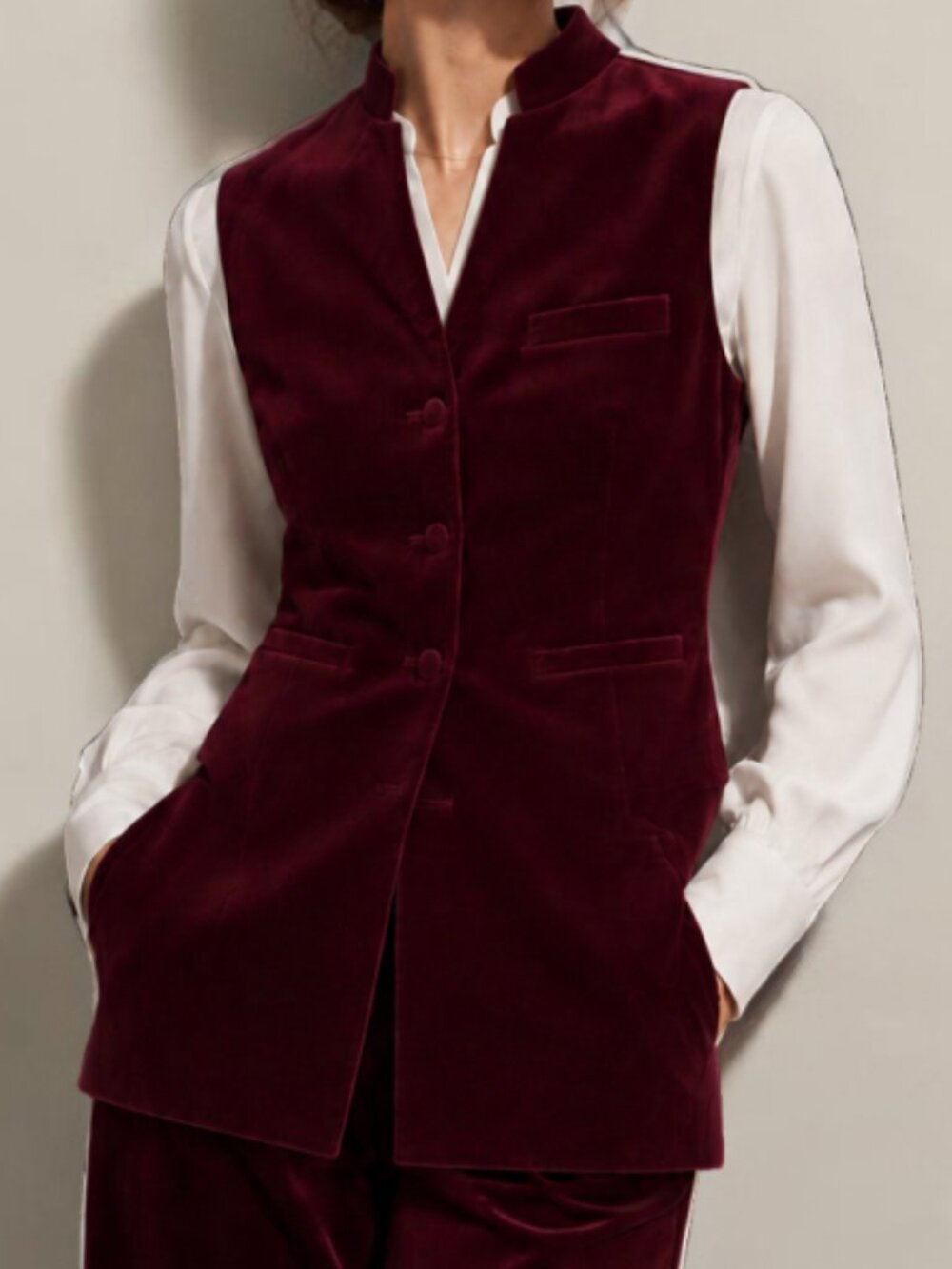 red velvet gilet vest waiscoat large 10